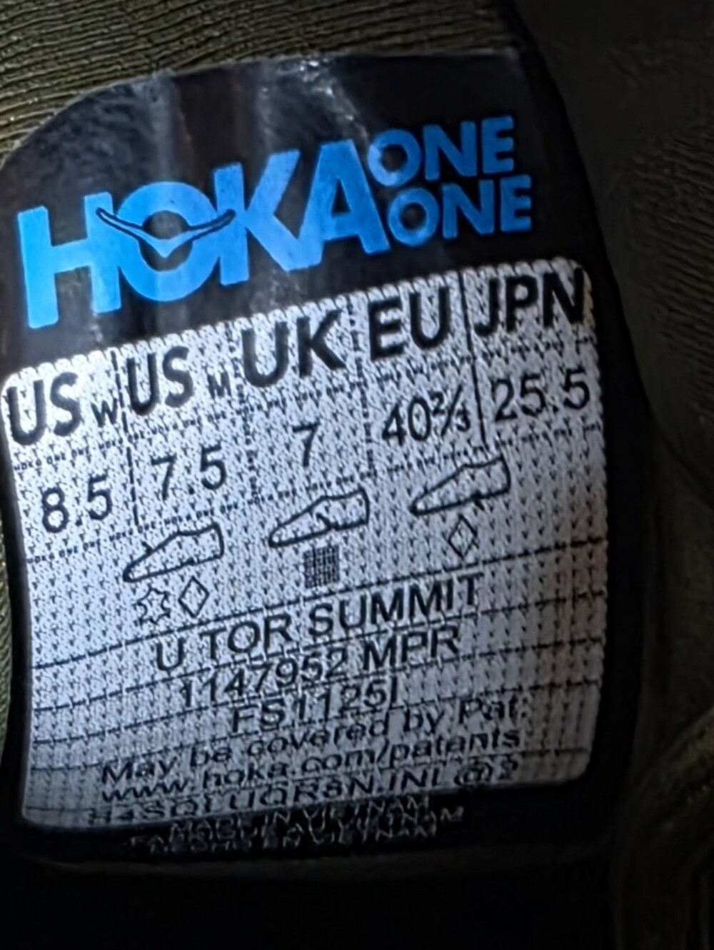 New Hoka One One U Tor Summit  Trail Hiking Shoes 1147952  Women's 8.5 Men's 7.5 - Picture 10 of 10